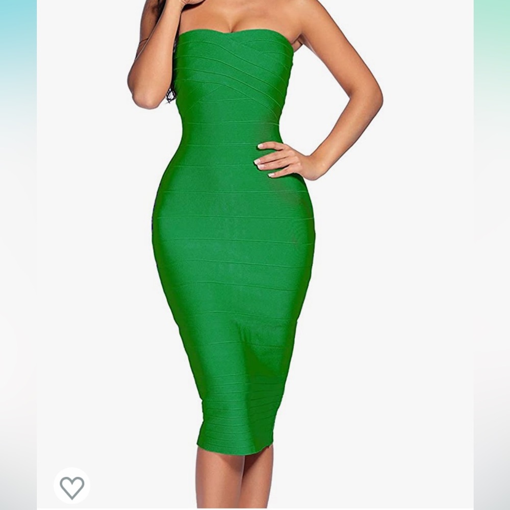 Beautiful kelly green bandage dress